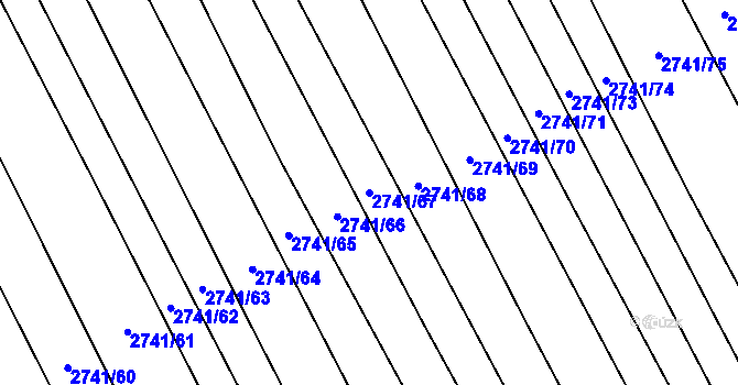 Parcela st. 2741/67 v KÚ Boršice u Blatnice, Katastrální mapa