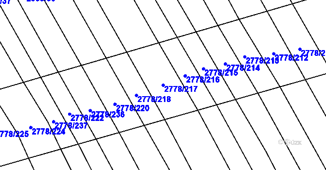 Parcela st. 2778/217 v KÚ Boršice u Blatnice, Katastrální mapa