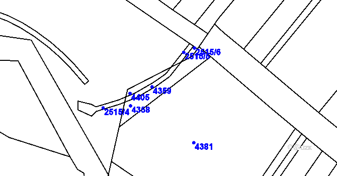 Parcela st. 2386 v KÚ Boršice u Blatnice, Katastrální mapa