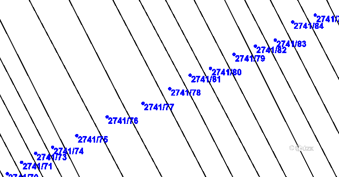 Parcela st. 2741/78 v KÚ Boršice u Blatnice, Katastrální mapa