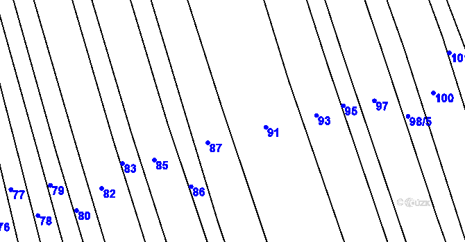 Parcela st. 98/4 v KÚ Boršice u Buchlovic, Katastrální mapa