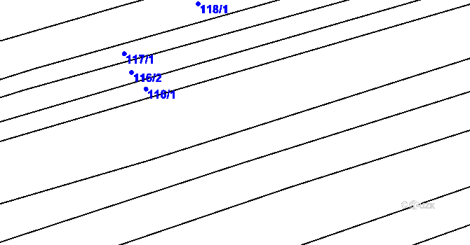 Parcela st. 114/2 v KÚ Boršice u Buchlovic, Katastrální mapa