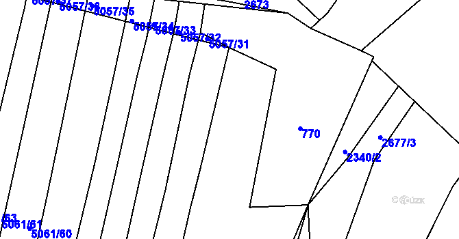 Parcela st. 771 v KÚ Boršice u Buchlovic, Katastrální mapa