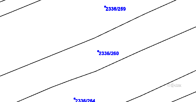 Parcela st. 2336/260 v KÚ Boršice u Buchlovic, Katastrální mapa