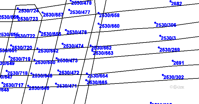 Parcela st. 2530/246 v KÚ Boršice u Buchlovic, Katastrální mapa