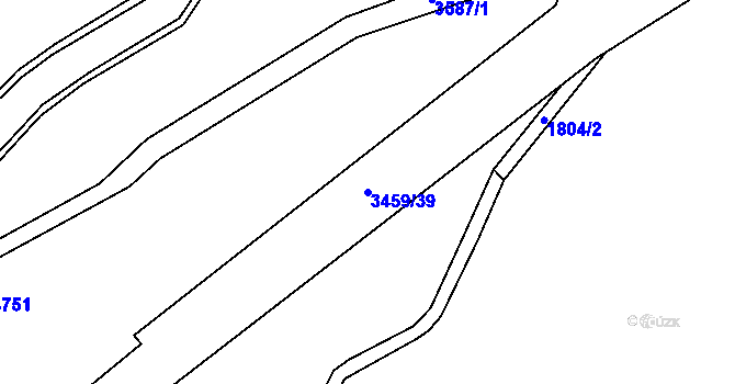 Parcela st. 3459/39 v KÚ Boršov u Moravské Třebové, Katastrální mapa