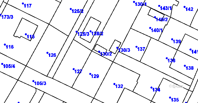 Parcela st. 130/2 v KÚ Boršov nad Vltavou, Katastrální mapa