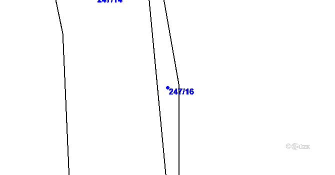 Parcela st. 247/16 v KÚ Boršov nad Vltavou, Katastrální mapa