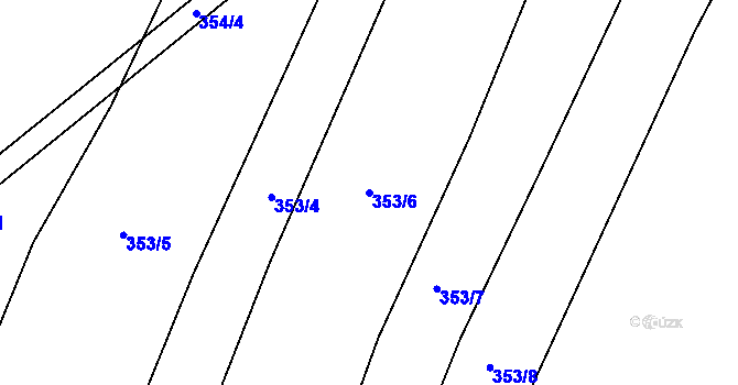 Parcela st. 353/6 v KÚ Boršov nad Vltavou, Katastrální mapa