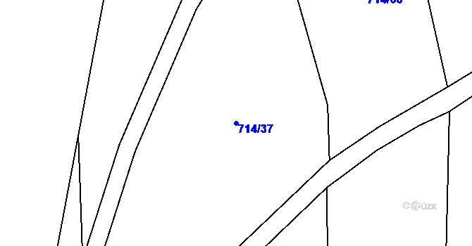 Parcela st. 714/37 v KÚ Boršov nad Vltavou, Katastrální mapa