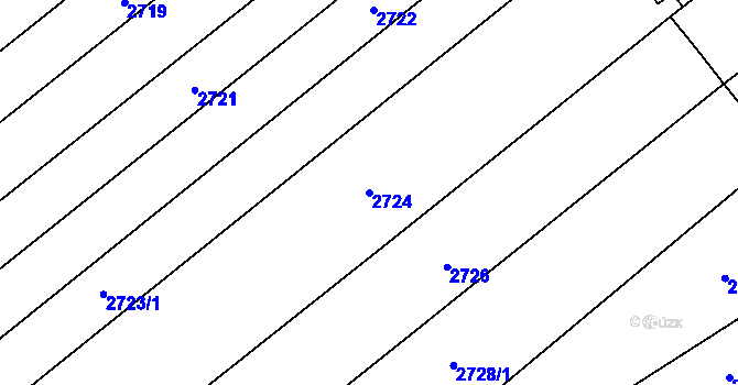 Parcela st. 2724 v KÚ Bořetice u Hustopečí, Katastrální mapa