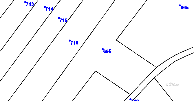 Parcela st. 374/6 v KÚ Bořice u Domažlic, Katastrální mapa