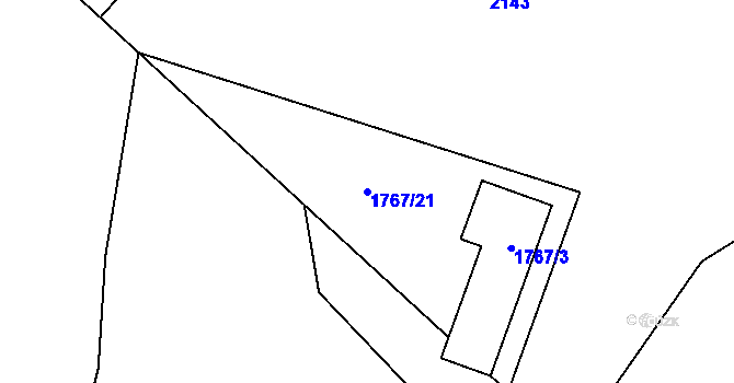 Parcela st. 1767/21 v KÚ Bořitov, Katastrální mapa