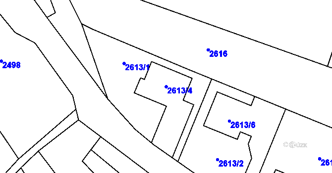 Parcela st. 2613/4 v KÚ Bořitov, Katastrální mapa