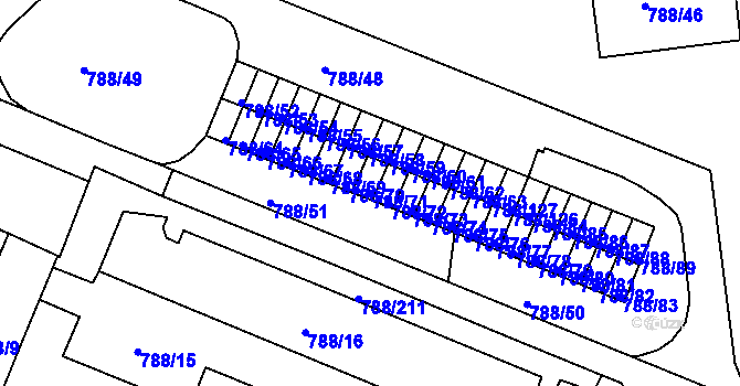 Parcela st. 788/71 v KÚ Boskovice, Katastrální mapa