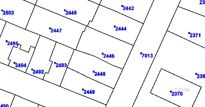 Parcela st. 2446 v KÚ Boskovice, Katastrální mapa