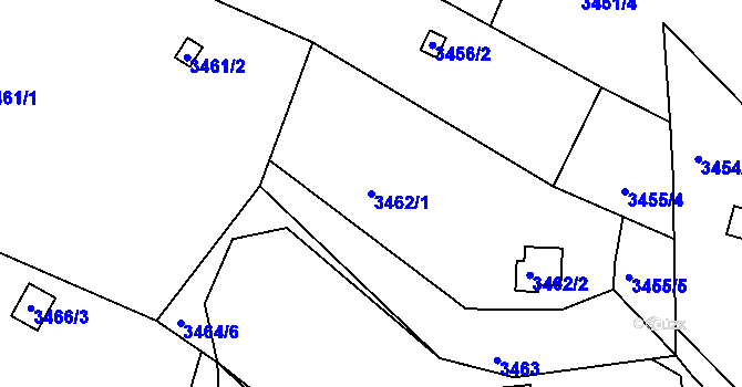 Parcela st. 3462/1 v KÚ Boskovice, Katastrální mapa