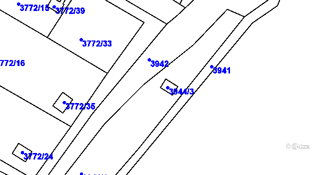 Parcela st. 3944/3 v KÚ Boskovice, Katastrální mapa