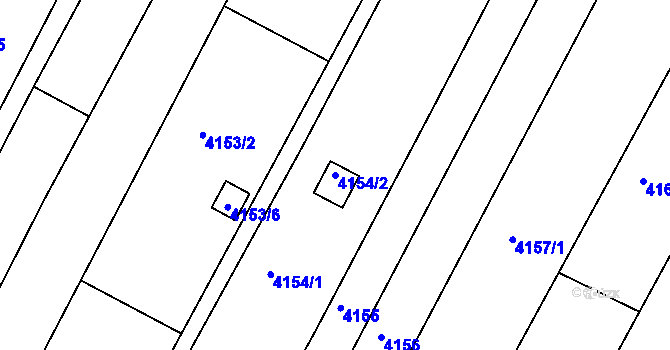 Parcela st. 4154/2 v KÚ Boskovice, Katastrální mapa