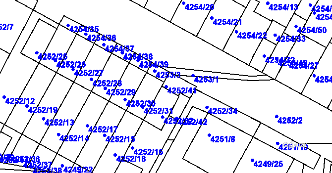 Parcela st. 4252/41 v KÚ Boskovice, Katastrální mapa