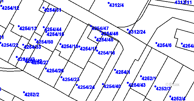Parcela st. 4254/18 v KÚ Boskovice, Katastrální mapa
