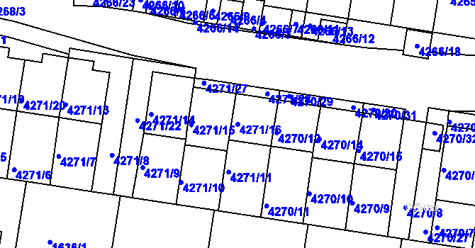Parcela st. 4271/16 v KÚ Boskovice, Katastrální mapa