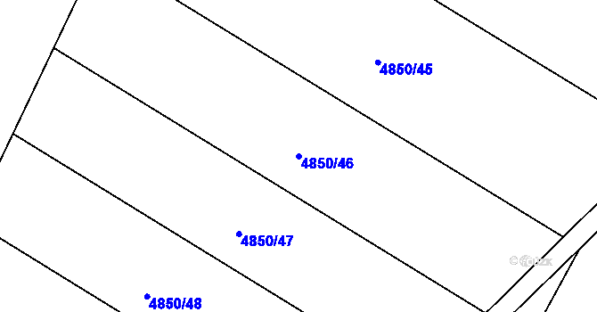 Parcela st. 4850/46 v KÚ Boskovice, Katastrální mapa