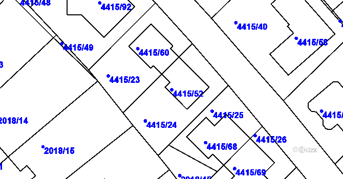 Parcela st. 4415/52 v KÚ Boskovice, Katastrální mapa