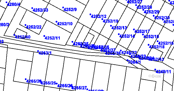 Parcela st. 4252/44 v KÚ Boskovice, Katastrální mapa