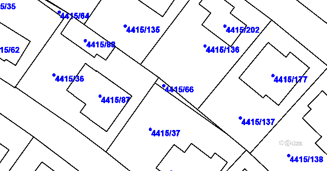 Parcela st. 4415/66 v KÚ Boskovice, Katastrální mapa
