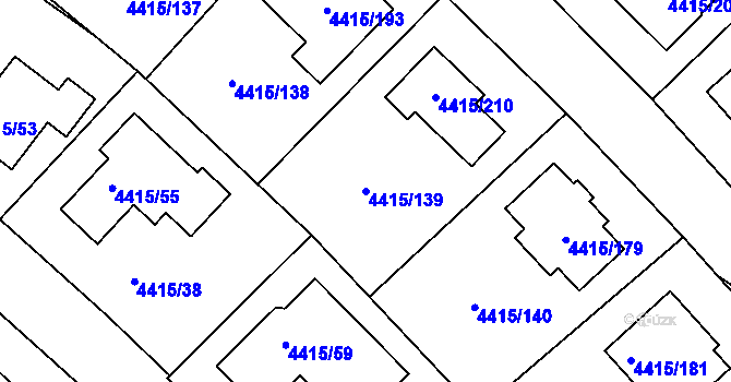 Parcela st. 4415/139 v KÚ Boskovice, Katastrální mapa