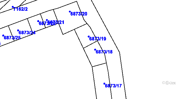 Parcela st. 6873/18 v KÚ Boskovice, Katastrální mapa