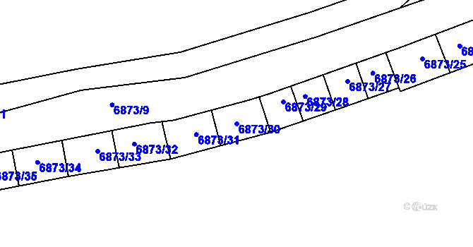 Parcela st. 6873/30 v KÚ Boskovice, Katastrální mapa