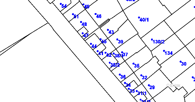 Parcela st. 41 v KÚ Bosonohy, Katastrální mapa