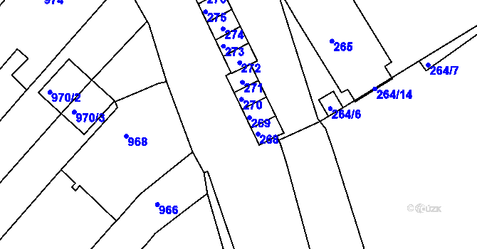 Parcela st. 263/5 v KÚ Bosonohy, Katastrální mapa