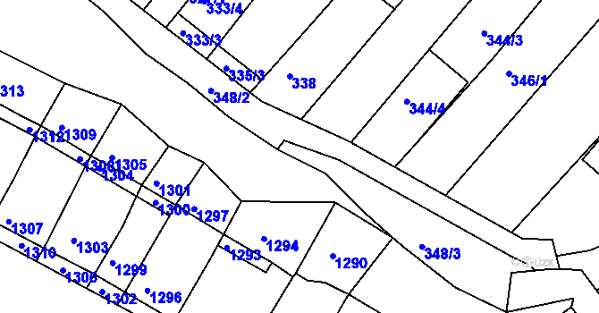 Parcela st. 342/2 v KÚ Bosonohy, Katastrální mapa