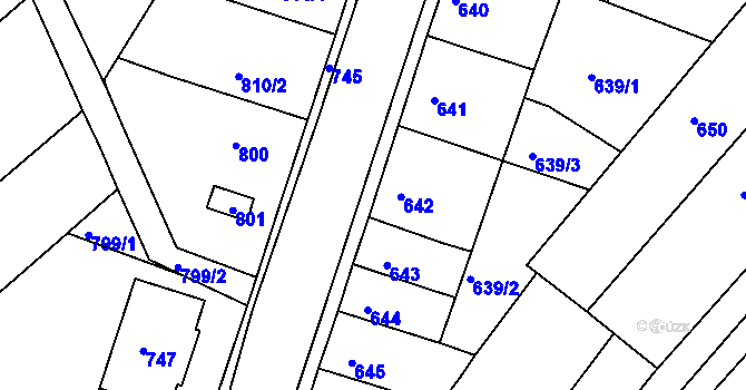 Parcela st. 685/2 v KÚ Bosonohy, Katastrální mapa