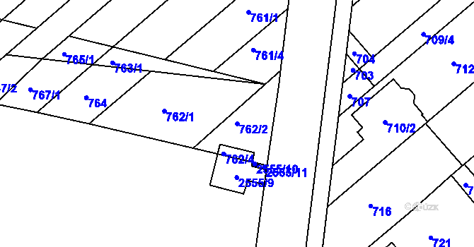 Parcela st. 762/2 v KÚ Bosonohy, Katastrální mapa