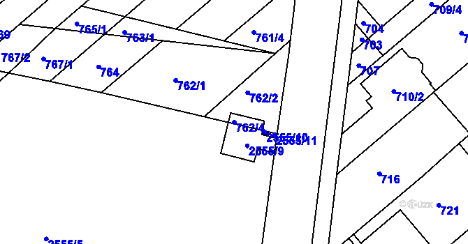 Parcela st. 762/4 v KÚ Bosonohy, Katastrální mapa