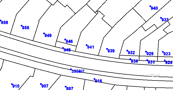 Parcela st. 941 v KÚ Bosonohy, Katastrální mapa