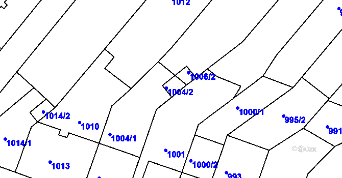 Parcela st. 1004/2 v KÚ Bosonohy, Katastrální mapa