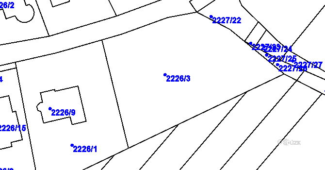 Parcela st. 2226/3 v KÚ Bosonohy, Katastrální mapa