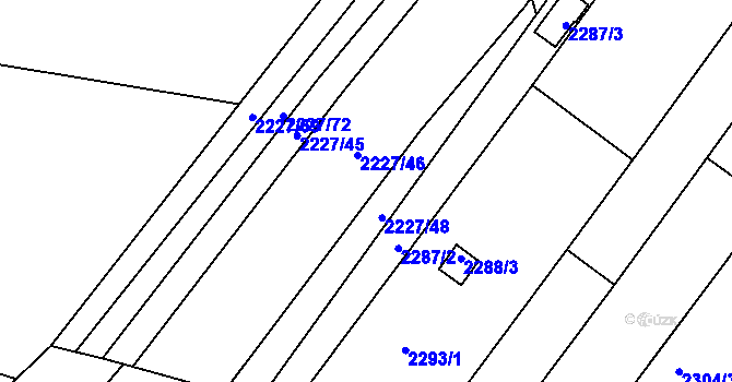 Parcela st. 2227/47 v KÚ Bosonohy, Katastrální mapa
