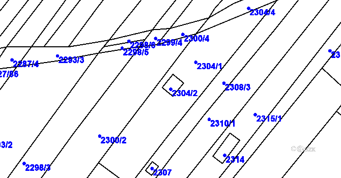 Parcela st. 2304/2 v KÚ Bosonohy, Katastrální mapa