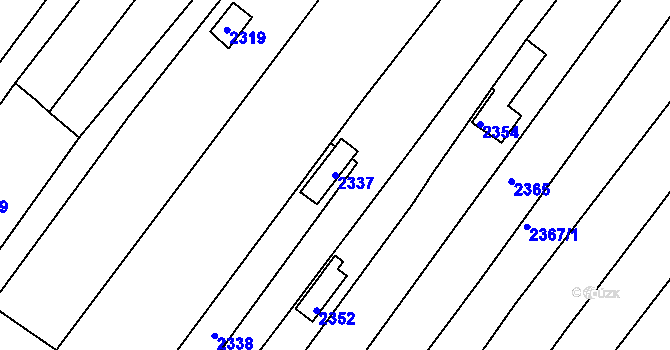 Parcela st. 2337 v KÚ Bosonohy, Katastrální mapa