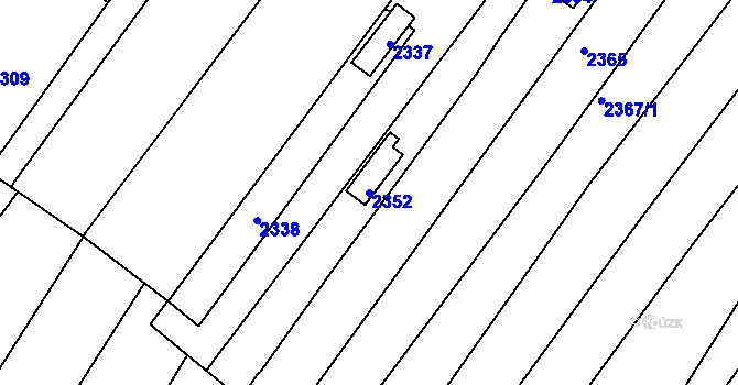 Parcela st. 2352 v KÚ Bosonohy, Katastrální mapa