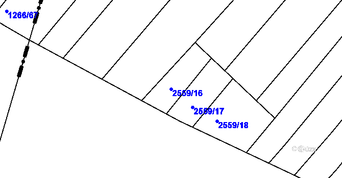 Parcela st. 2559/16 v KÚ Bosonohy, Katastrální mapa