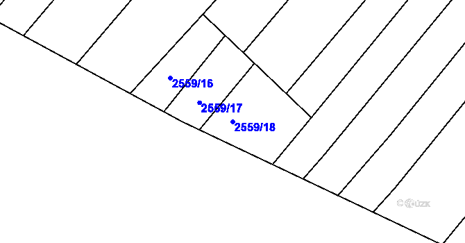 Parcela st. 2559/18 v KÚ Bosonohy, Katastrální mapa