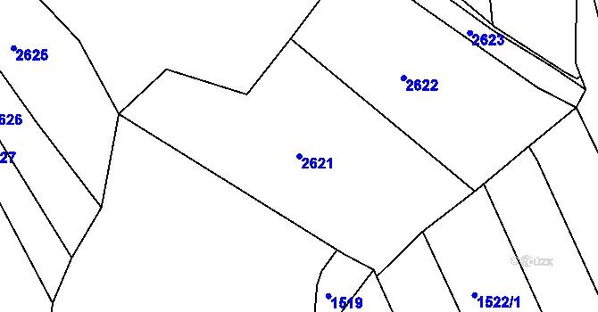 Parcela st. 2621 v KÚ Bosonohy, Katastrální mapa