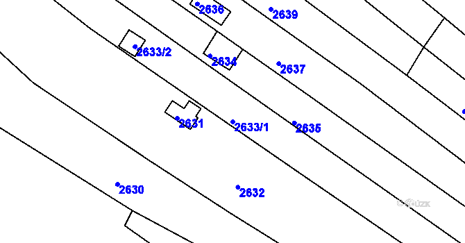Parcela st. 2633/1 v KÚ Bosonohy, Katastrální mapa